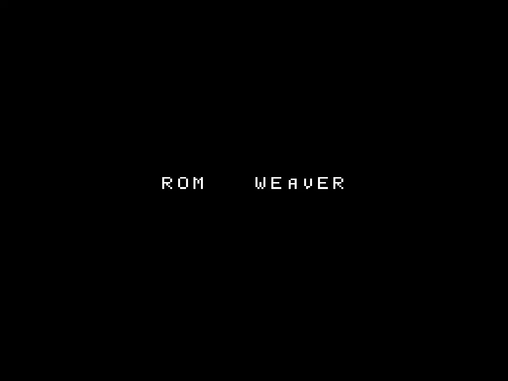 The homebrew sample ROM displaying ROM WEAVER after both patches